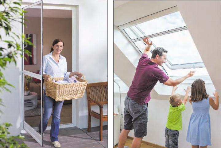 Der Schutz vor Insekten wird gross geschrieben: Dank verschiedenen Systemen für Fenster und Türen, gibt es für jedes Bedürfnis die passende Lösung. (Bilder: zVg.)