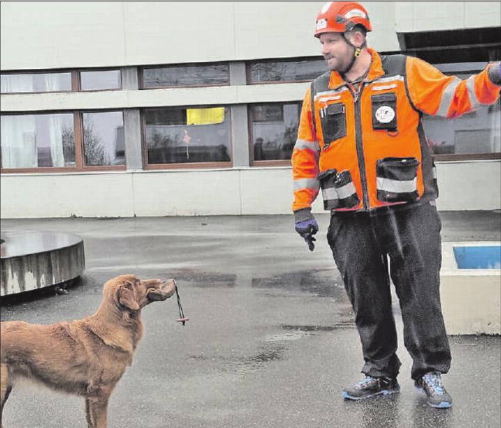 Redog Hundeführer Armin mit Eli. (Bild: zVg.) Redog Hundeführer Armin mit Eli. (Bild: zVg.)