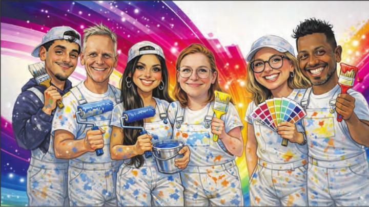 (v. l. n. r. Enea De Pietro, Renato Granzotto, Sarah Julmi, Rebecca Hunziker, Sina Schmid, Ronald Pricard) (Bild: zVg.)