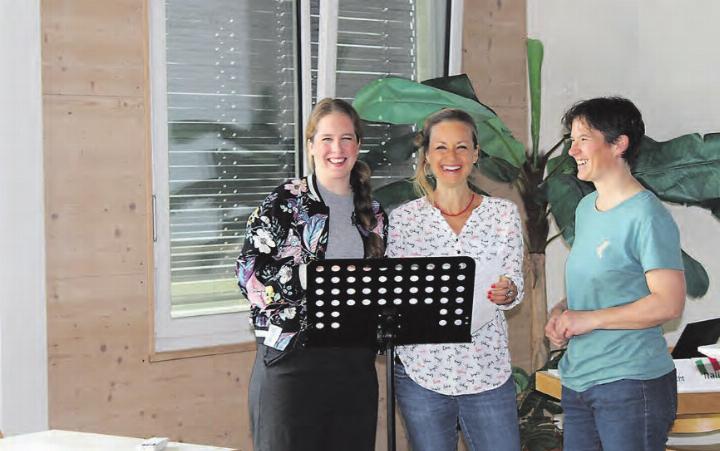 Das Team für ein gelungenes Miteinander der Generationen: Stephanie Reimann, Sabrina Landgraf und Mirjam Haldimann. (Bild:Graziella Jämsä)