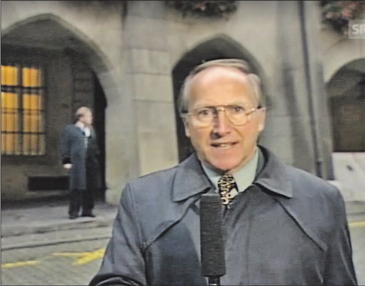 Ein bekanntes Gesicht: Kurt Siegenthaler vor der Kamera des Schweizer Fernsehens. (Bild: Screenshot SRF)