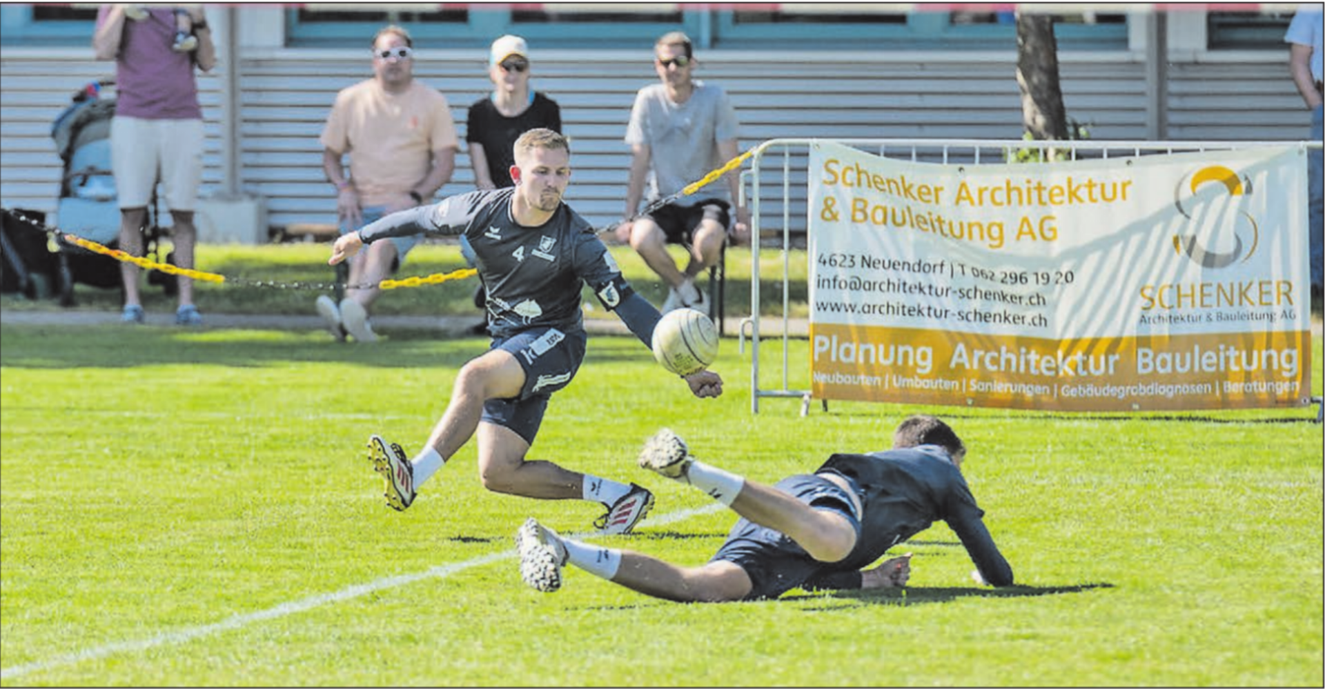Oberentfeldens Faustballer klassieren sich aktuell auf Rang vier in der Tabelle. (Bild: Alexander Stürchler/Swiss Faustball) - Das Bild wird blockiert. – Möglicherweise durch einen aktiven Adblocker.