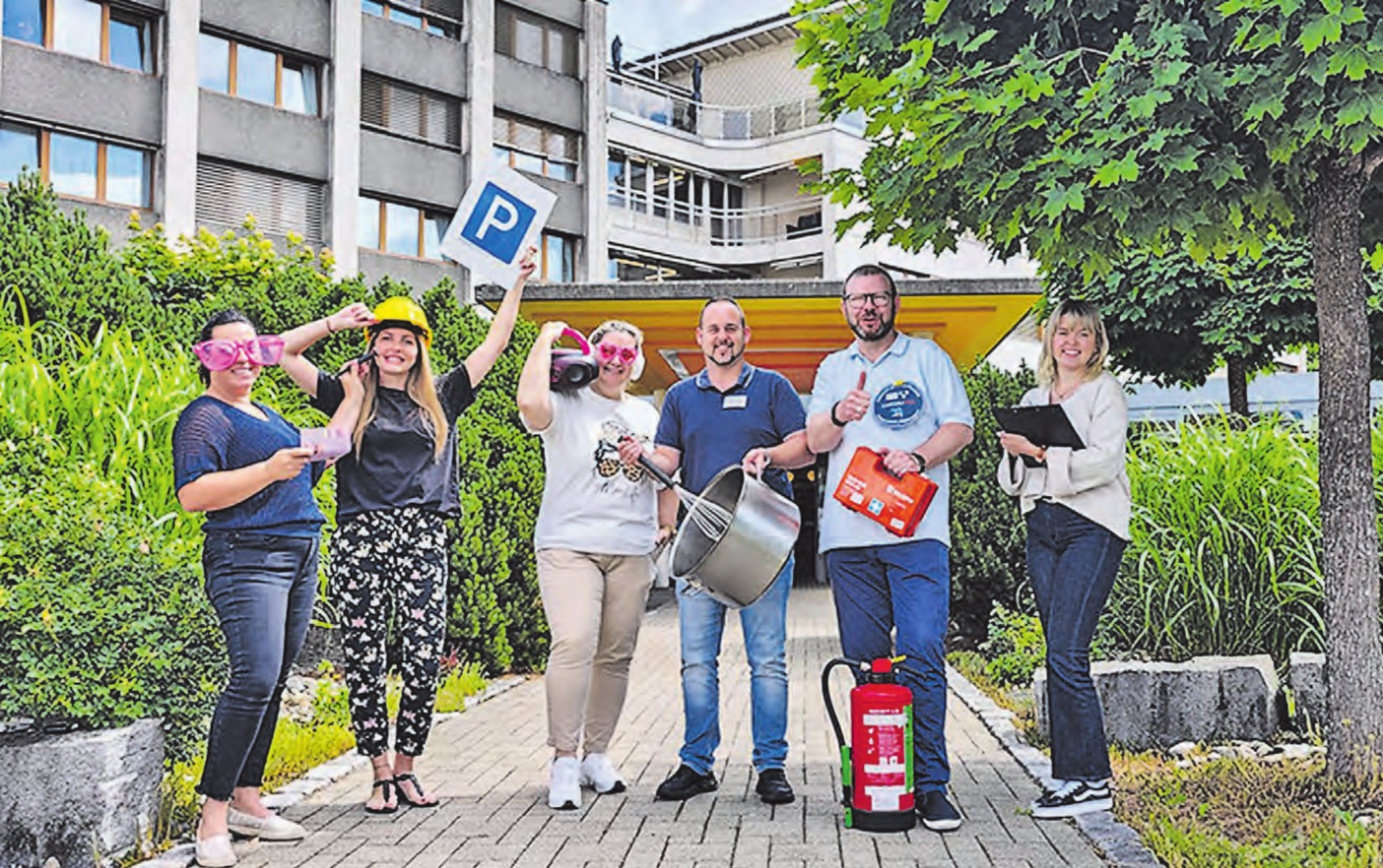 Freuen sich auf das kommende Fest und die verschiedenen Programmpunkte: Sandra Pascarella, Nina Kohler, Doreen Palushi, Niklaus Schweizer, Jürgen Gaulke und Julia Jörg (v.l.). (Bild: zVg.) - Das Bild wird blockiert. – Möglicherweise durch einen aktiven Adblocker.