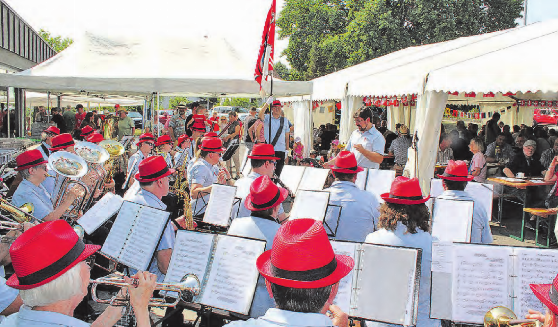 Eindrucksvoller Sound vom Musikverein Oberwynental begeisterte Brunch-Gäste. (Bilder: Graziella Jämsä) - Das Bild wird blockiert. – Möglicherweise durch einen aktiven Adblocker.