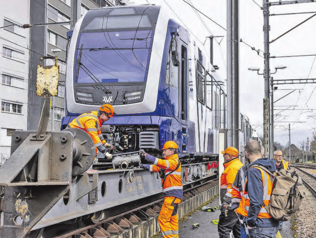 Fahrzeugtyp Saphir II. Hier bei der Anlieferung mit der SBB im März 2025. Fahrzeugtyp Saphir II. Hier bei der Anlieferung mit der SBB im März 2025.