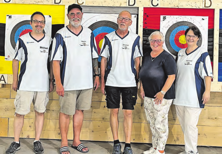 Der Vorstand der Bogenschützen Suhrental: (v.l.) Michael Frank, Marco Cammarata, Christian Rein, Jacqueline Bättig und Henriette Müller. (Bild: zVg)