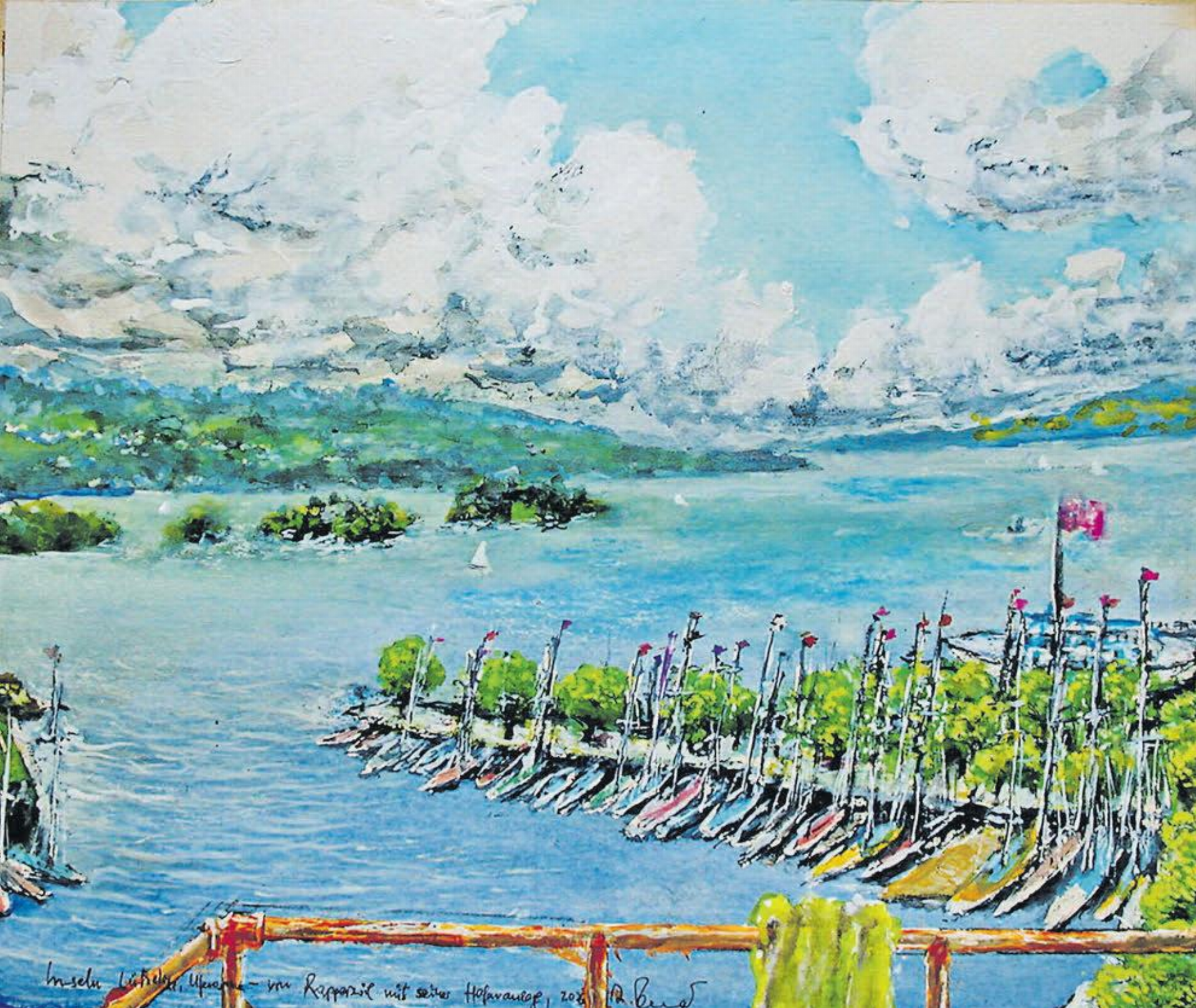 Inseln Lützelau und Ufenau … von der Hafenanlage Rapperswil her Alberto Romer, Aquarell u Mt 50x60cm a Pa, 2026 Gemäldebild und Text von Alberto Romer, Beinwil am See, romer@romerexpert.ch - Das Bild wird blockiert. – Möglicherweise durch einen aktiven Adblocker.