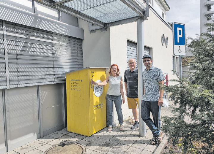 Helferinnen und Helfer beim Projekt «Frigo»: Ruth Widmann, Stephan Rindlisbacher und David Stephan. (Bild: zVg.)