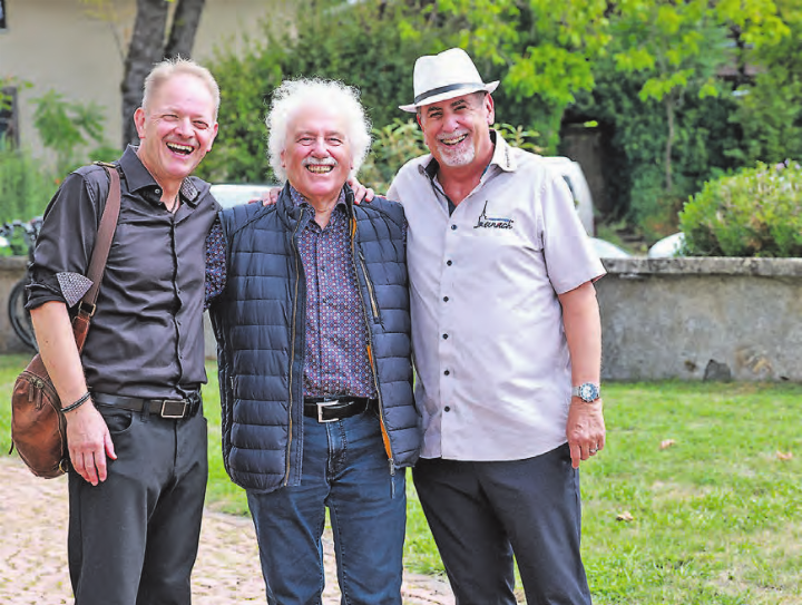 Drei Musiker unter sich: Ruedi Lehnherr, Jack Säuberlin, Hanspeter Urech (v.l.) (Bild: Dominique Rubin)