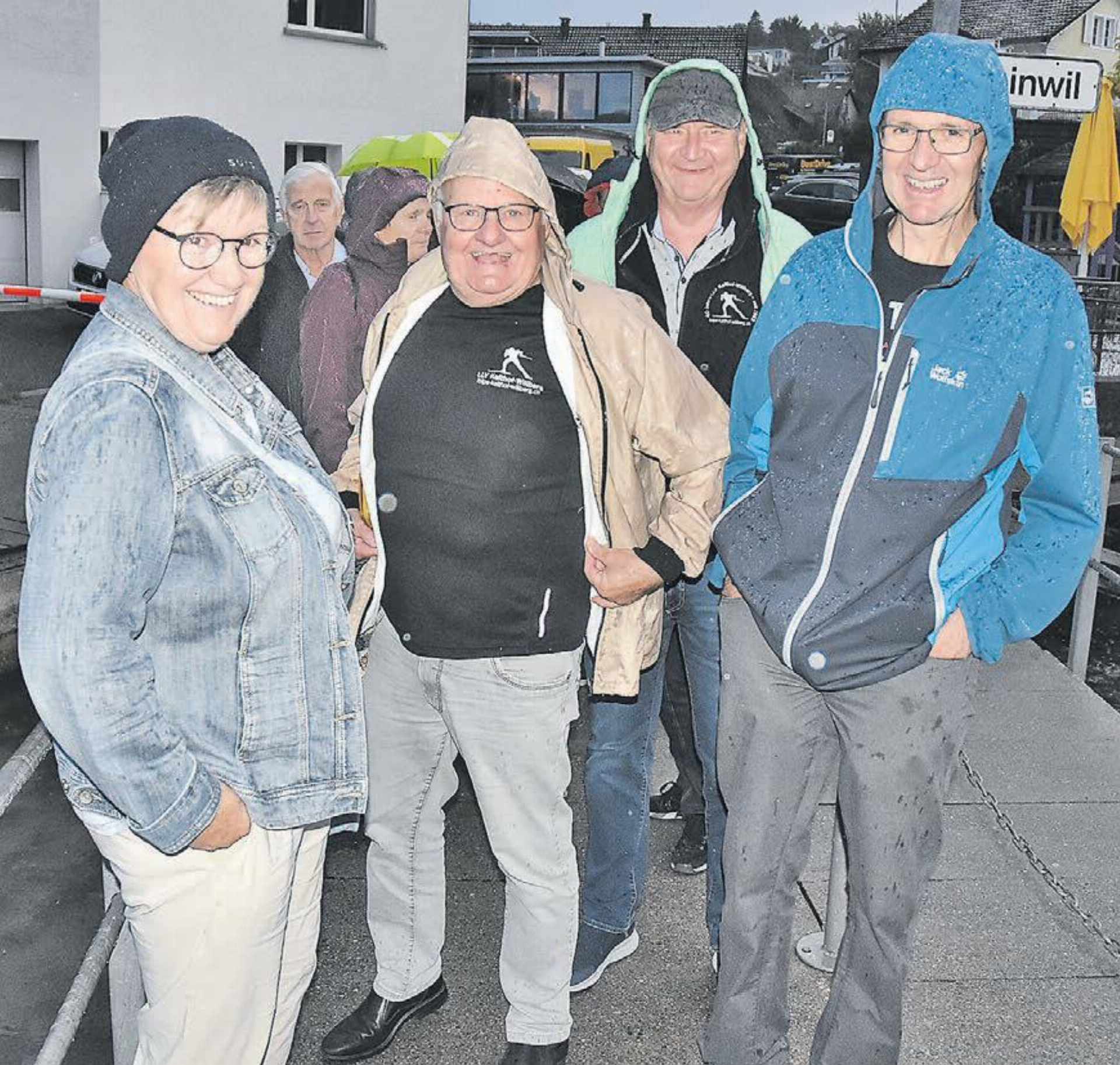 Vorfreude: Vier, die sich auf die bevorstehende Schifffahrt freuen: Mägi Müller, Hans-Jörg Madliger, Denis Hornung und Ruedi Müller. (Bild: Alfred Weigel) - Das Bild wird blockiert. – Möglicherweise durch einen aktiven Adblocker.
