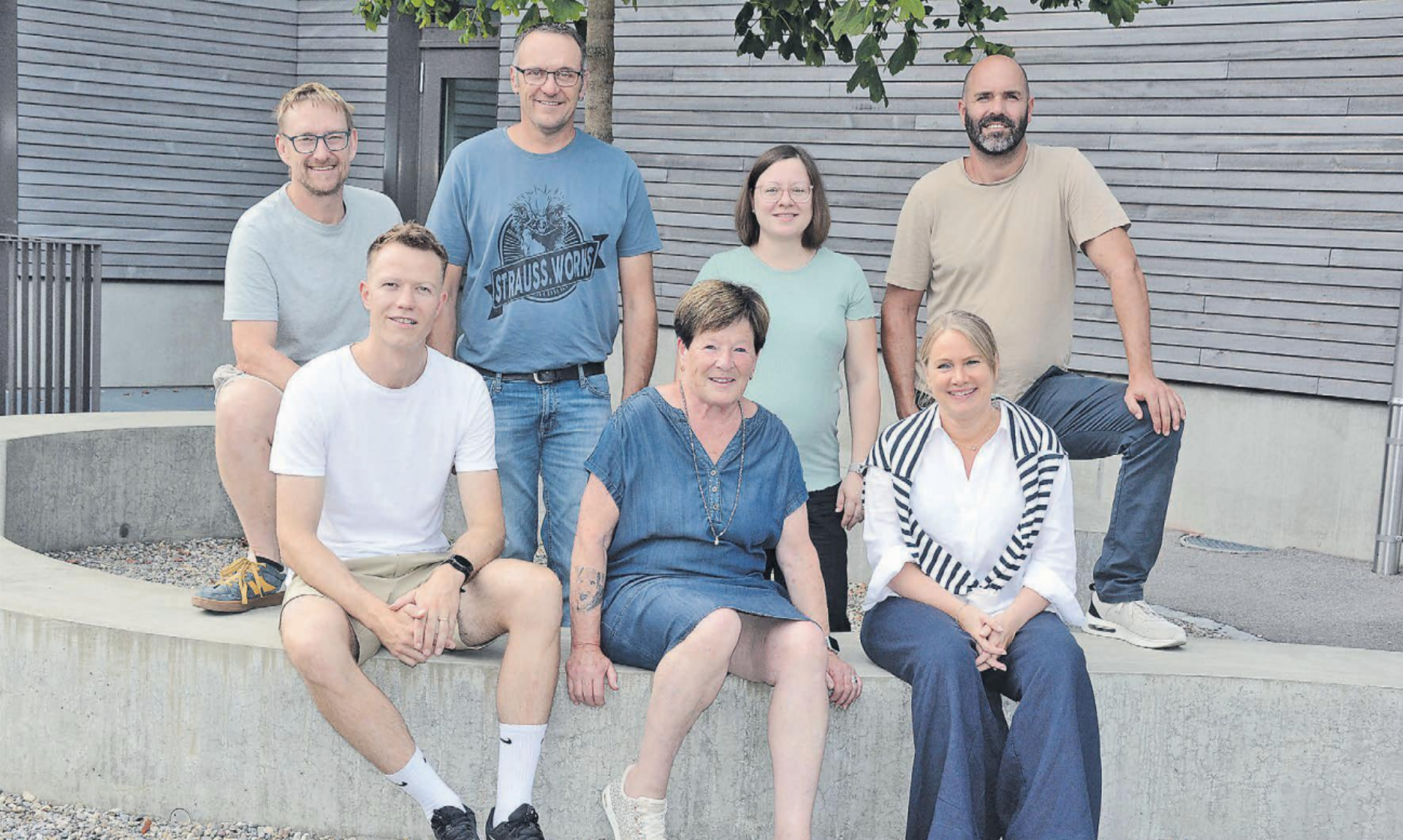 Das bewährte Organisationskomitee: Stehend von links nach rechts Marcel Hauri, Daniel Galliker, Céline Reinmann und Marco Kunz, sitzend von links nach rechts: Roman Holenstein Trudy Müller und Lis Lüthi. (Bild: zVg.) - Das Bild wird blockiert. – Möglicherweise durch einen aktiven Adblocker.