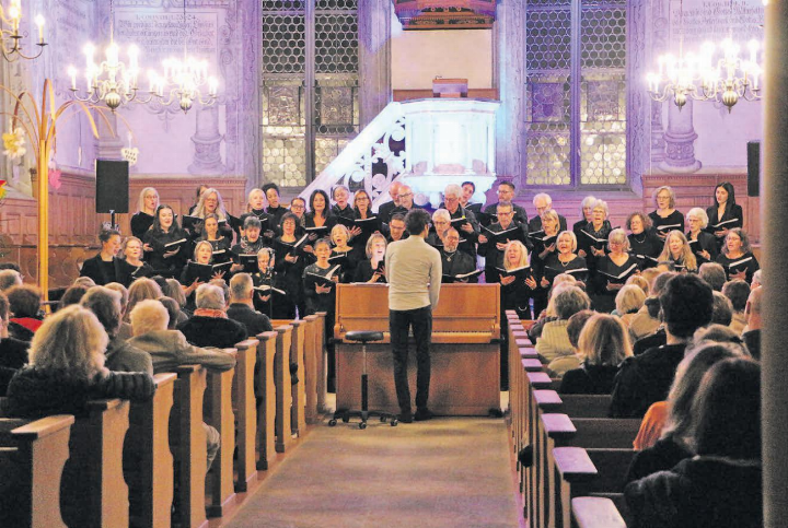 Der Chor Tune ups überzeugte nicht nur gesanglich – auch in Sache Entertainment konnte er das Publikum begeistern. (Bild: Janine Flückiger) Der Chor Tune ups überzeugte nicht nur gesanglich – auch in Sache Entertainment konnte er das Publikum begeistern. (Bild: Janine Flückiger)